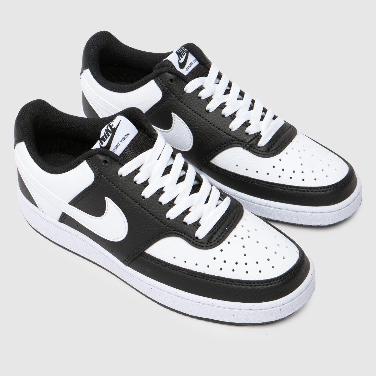 black and white nikes low top