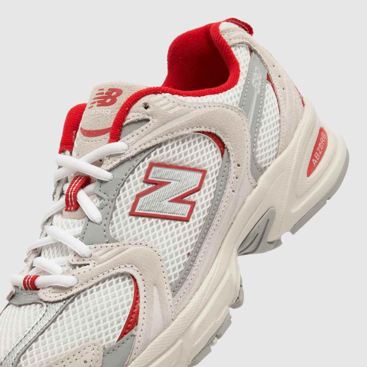New balance 530 trainers sale in white silver and red