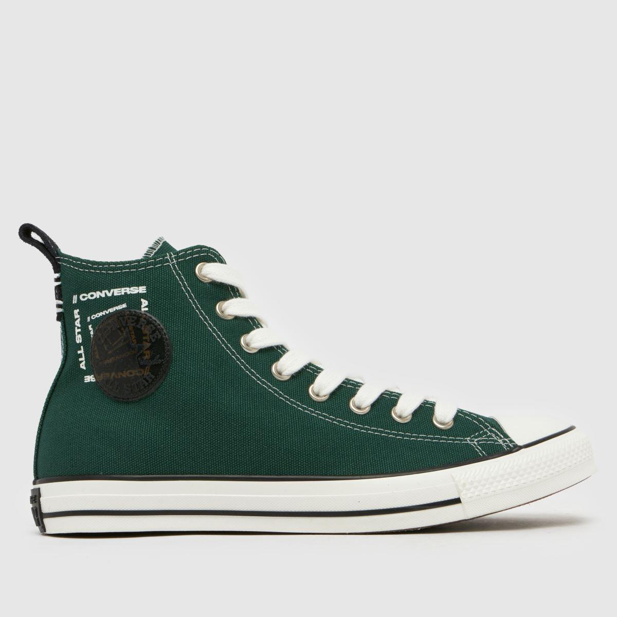 Converse Wide Fit All Star Hi Trainers In in Green for Men Lyst UK