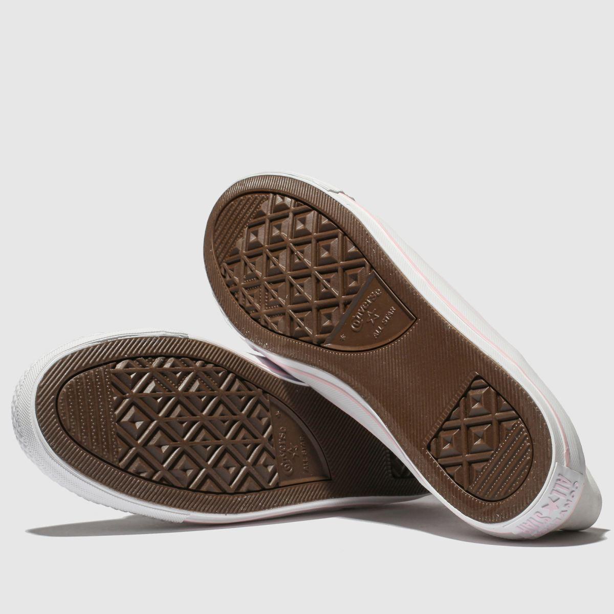 light grey all star peach canvas coral trainers