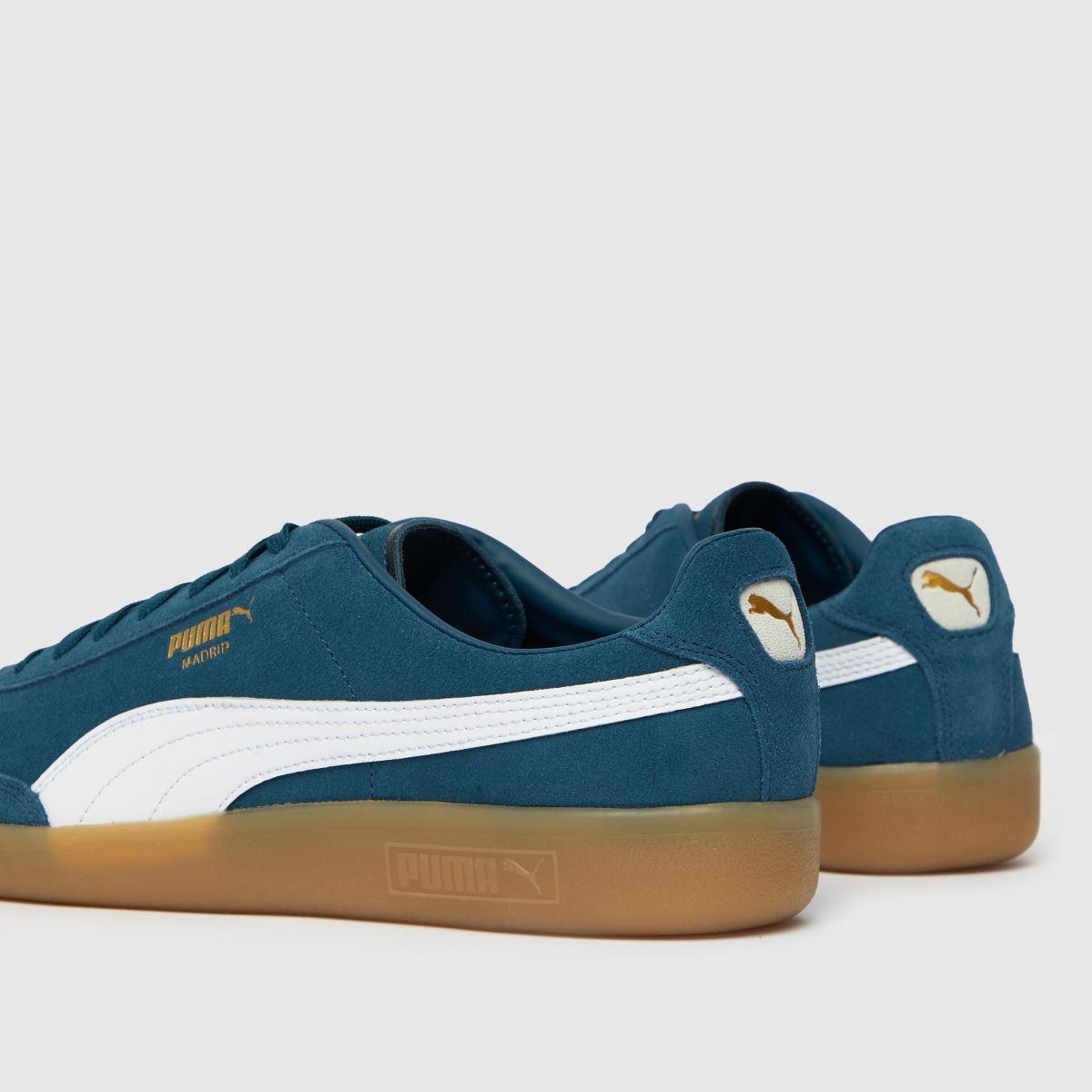PUMA Suede Navy & White Madrid Trainers in Navy/White (Blue) for Men | Lyst  UK