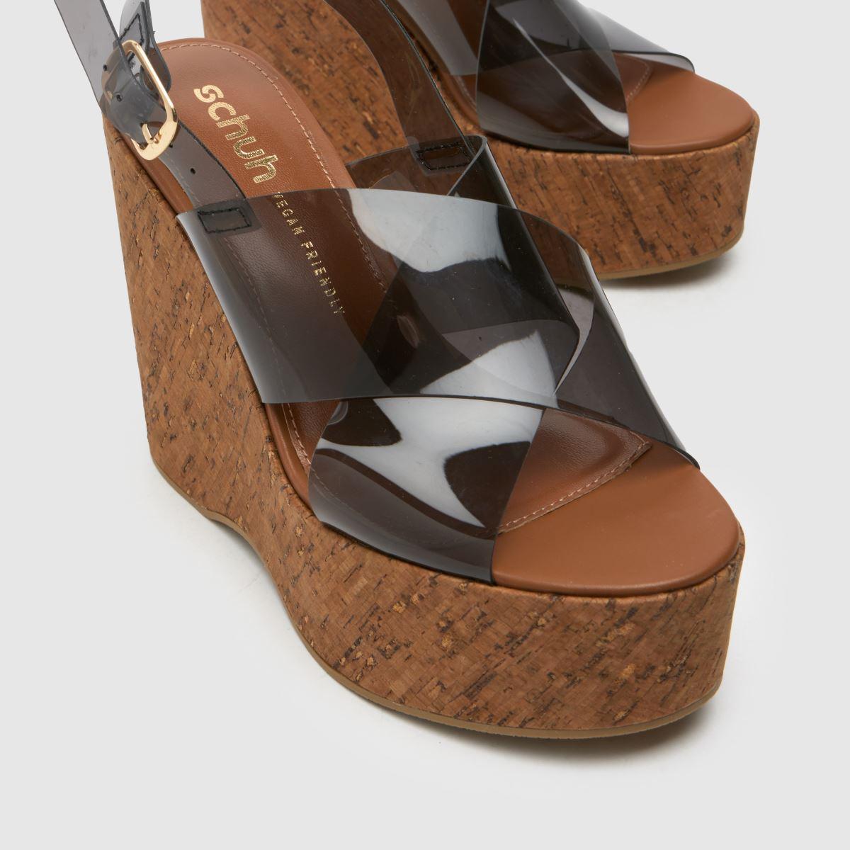 schuh Valentina Cork Wedge Sandals in Brown Lyst UK