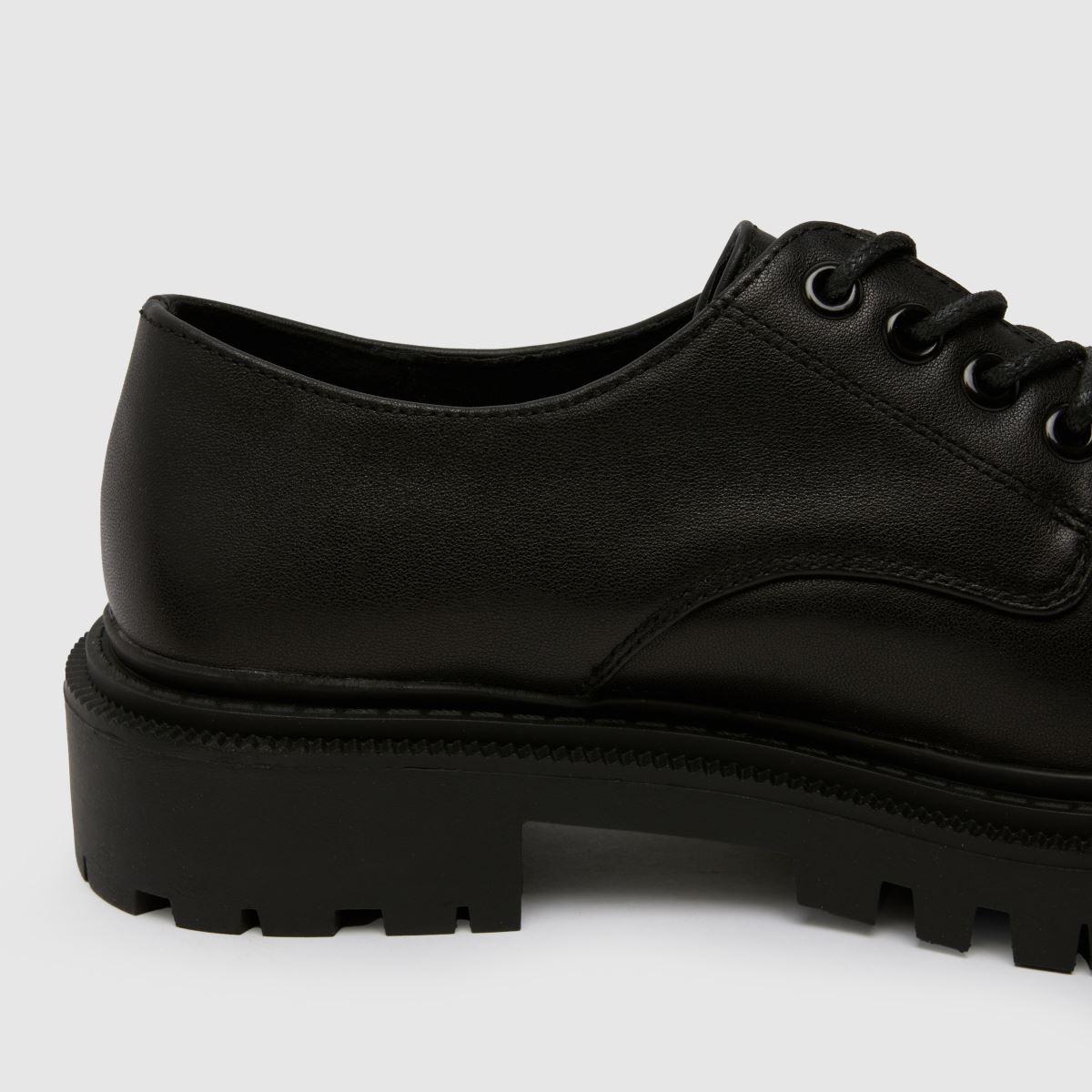 Black lace up flat shoes 2025