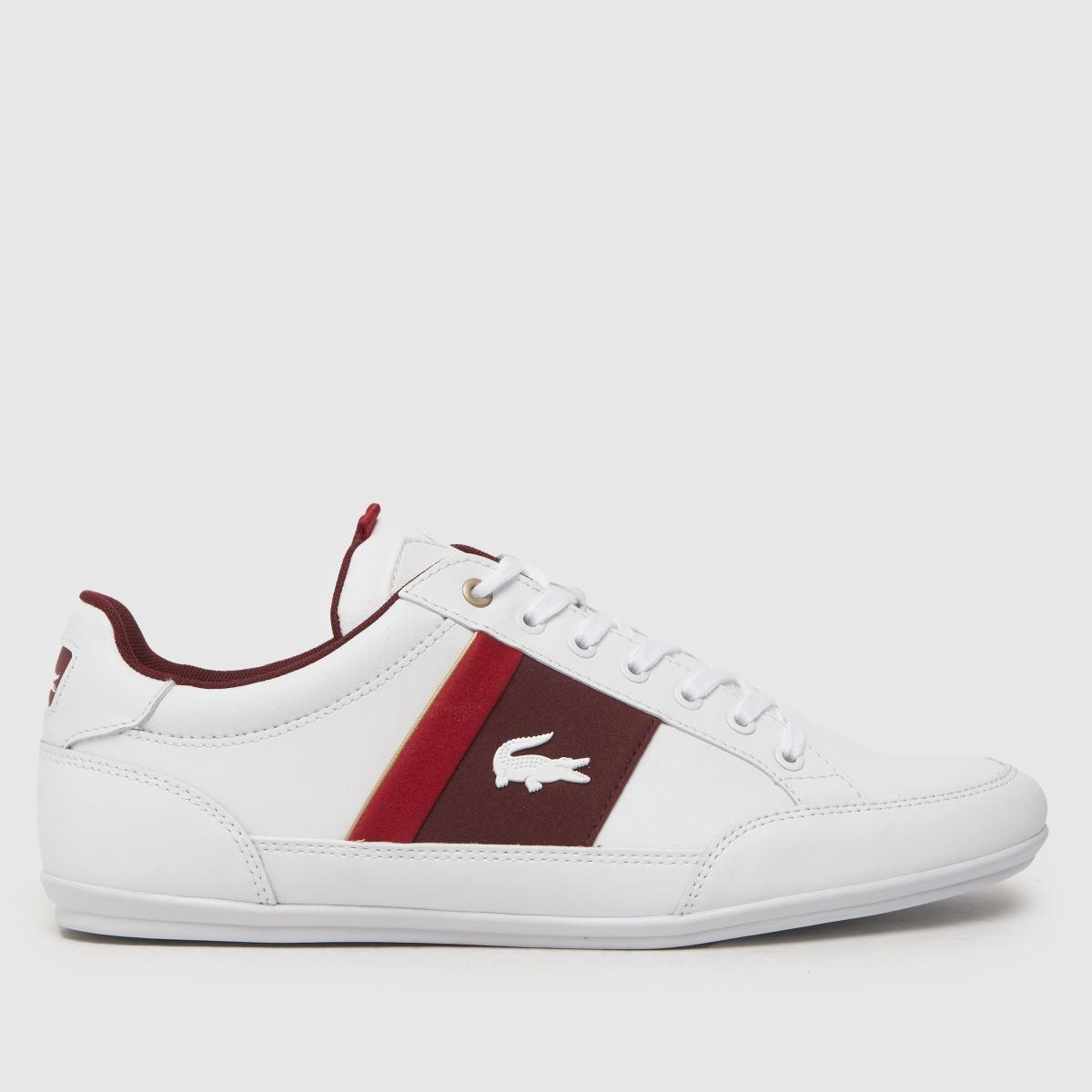 Lacoste Chaymon Trainers In White Burgundy for Men Lyst UK