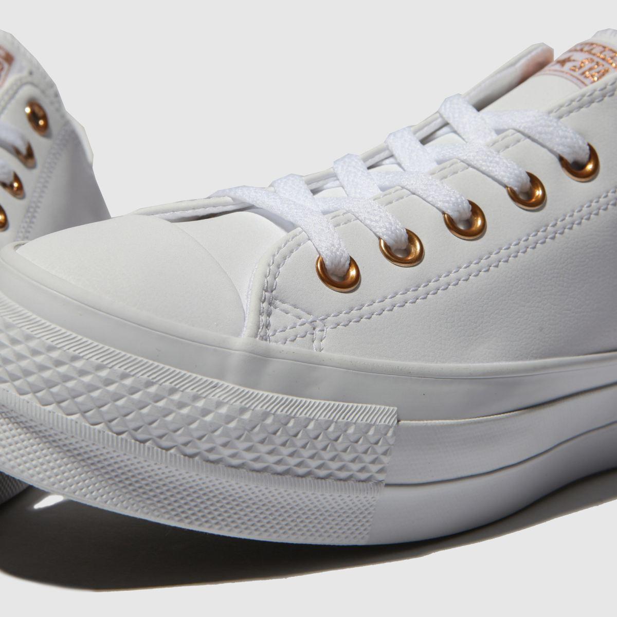 converse white all star clean lift trainers
