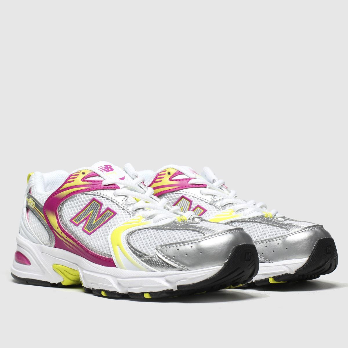 530 Womens White Pink Yellow Trainers