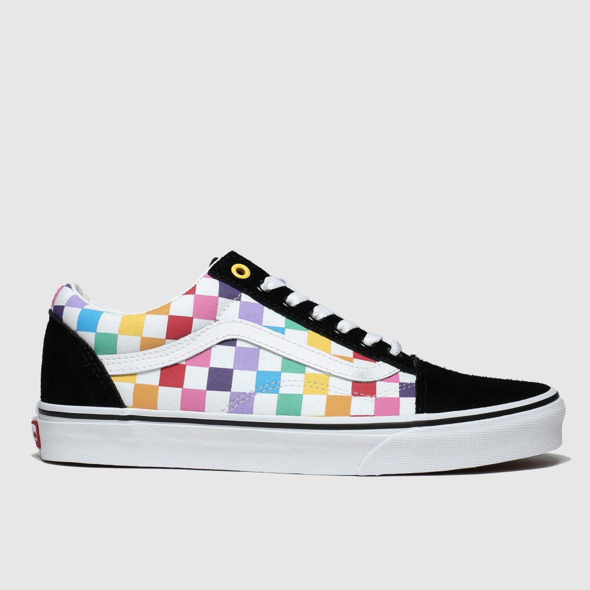 multi coloured check vans