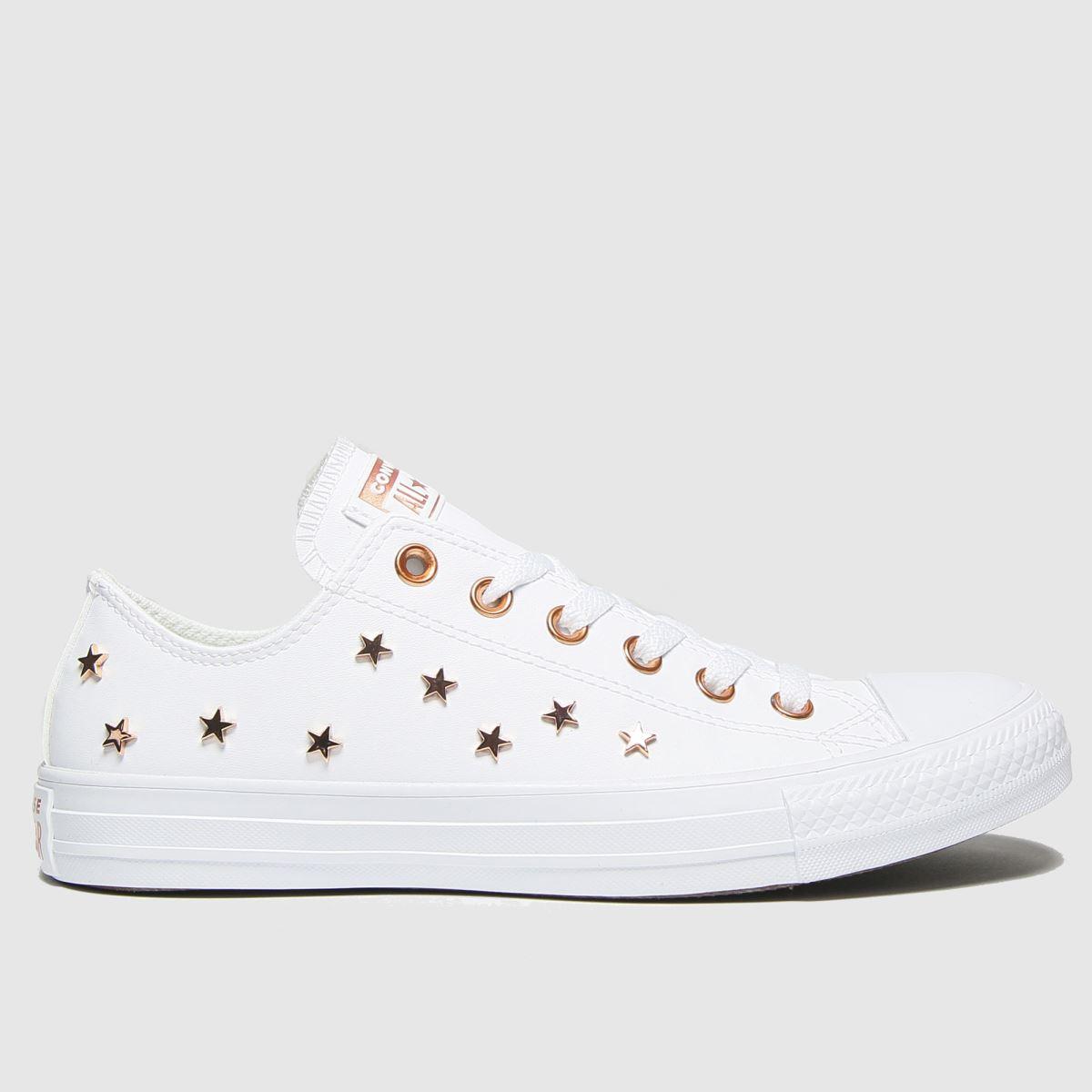 Converse White & Gold Star Stud Ox Trainers | Lyst UK