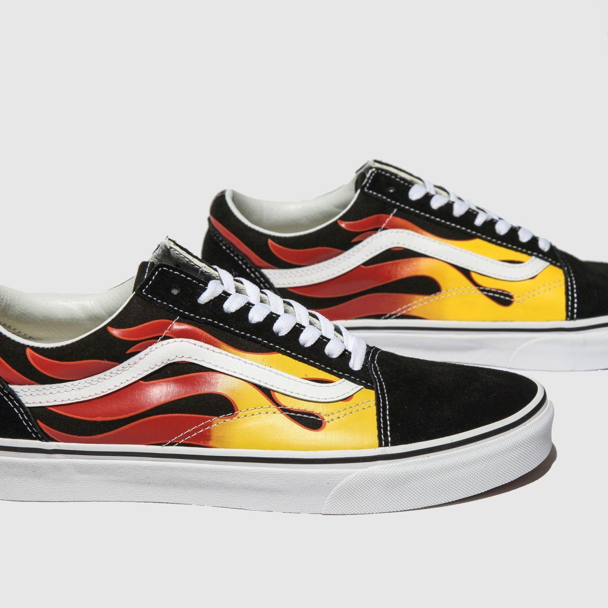 vans old skool flame trainers