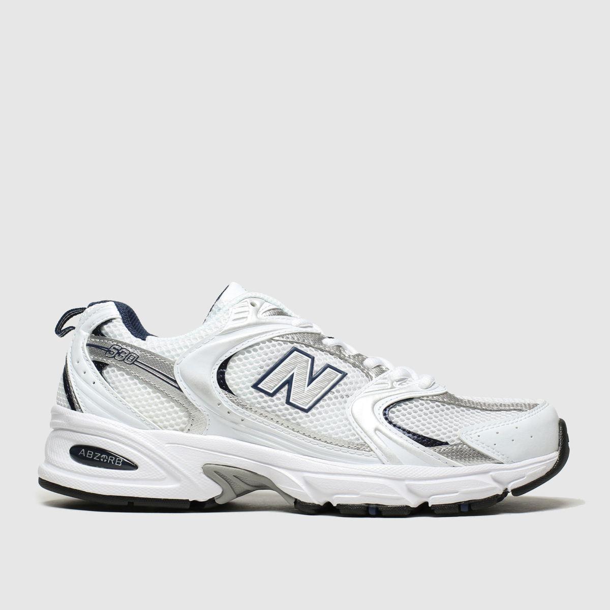 New Balance White & Silver 530 Trainers in Metallic | Lyst UK