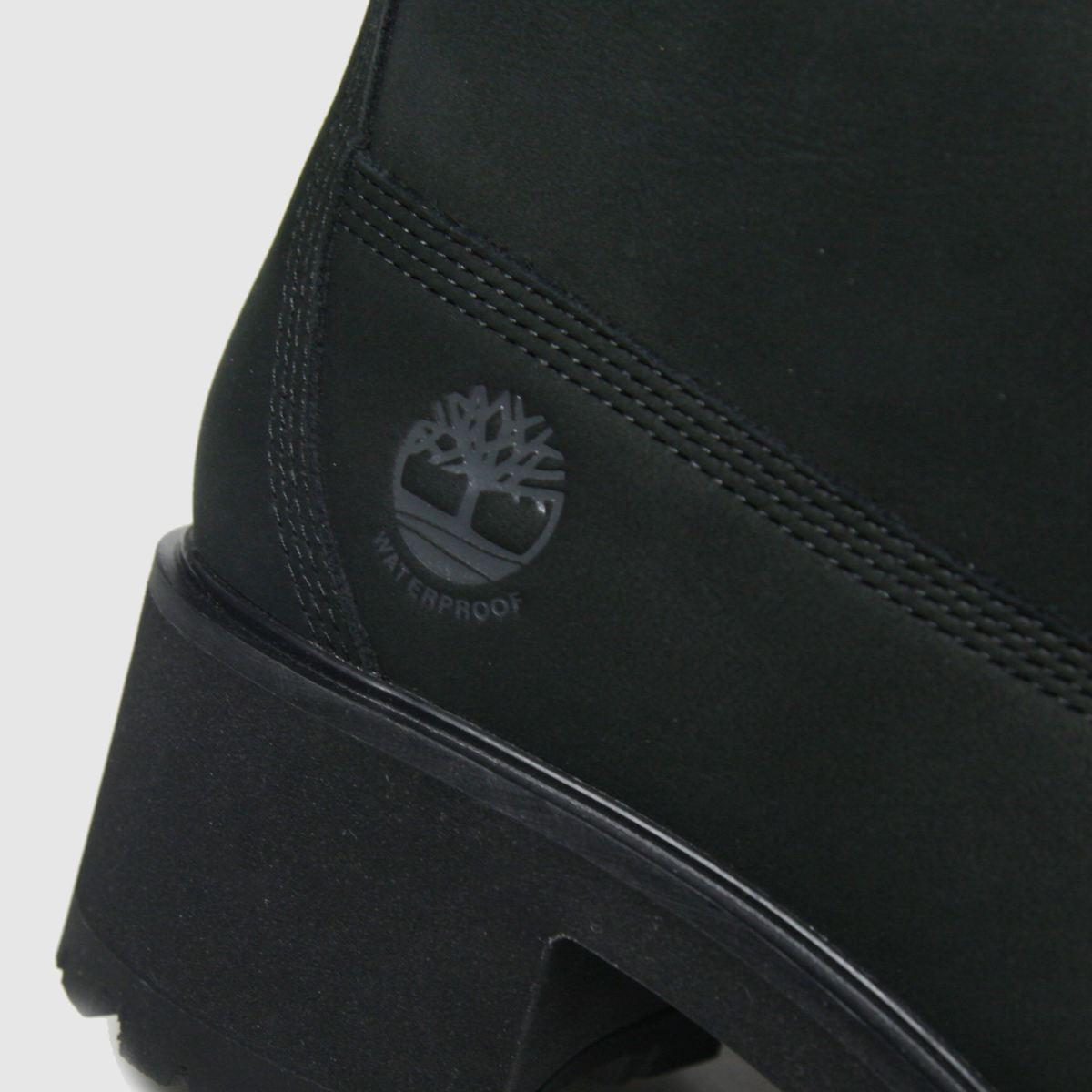 timberland black 6 inch kinsley snake heel boots
