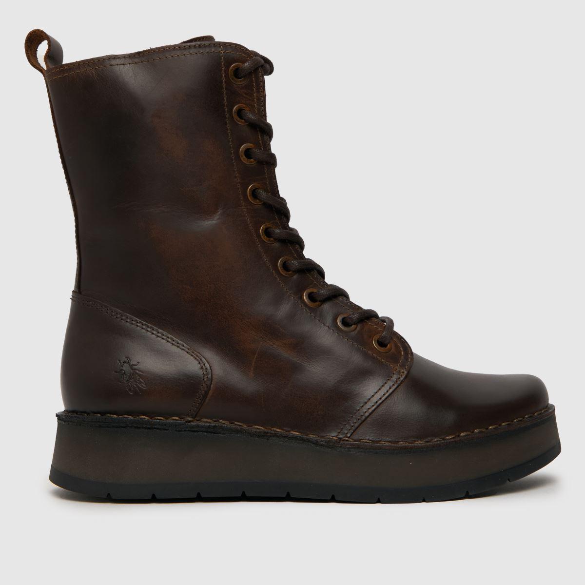 Fly London Women s Rami Lace Ankle Boots in Brown Lyst UK