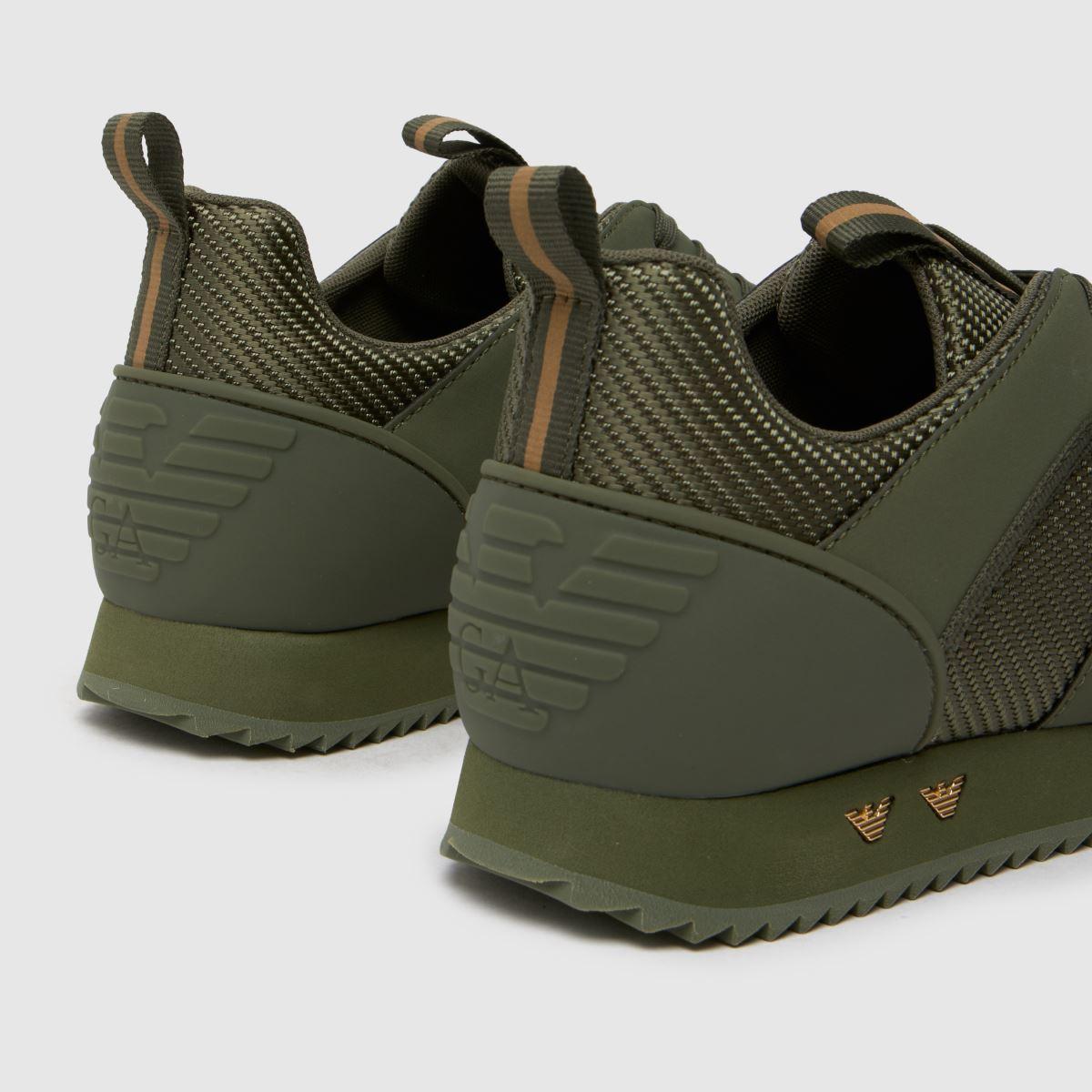 Emporio  Armani Cloth Lace Ups,  Army Green Shoes -Size - 10 Softened tones shape the atmosphere of the Emporio Armani  main image 4