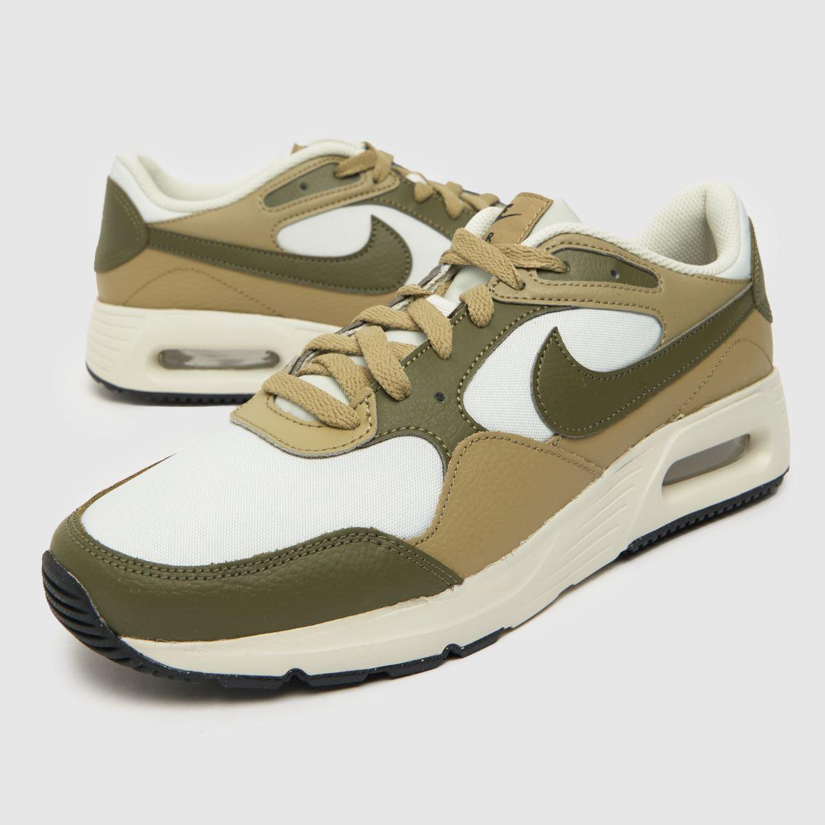 white & green air max sc trainers
