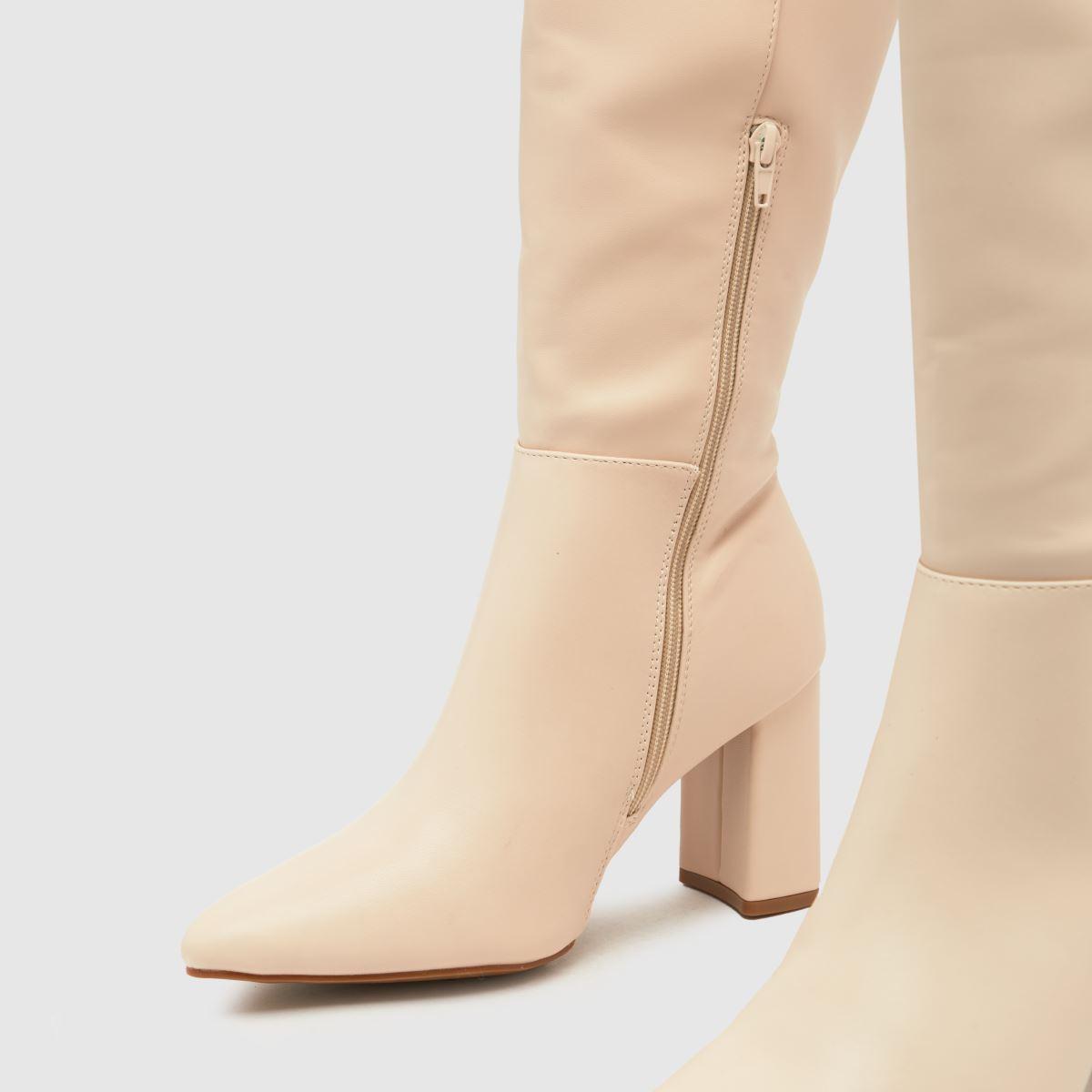 Beige block deals heel boots