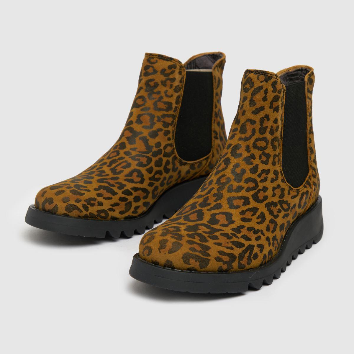 Fly Salv Leopard Ankle Boots 