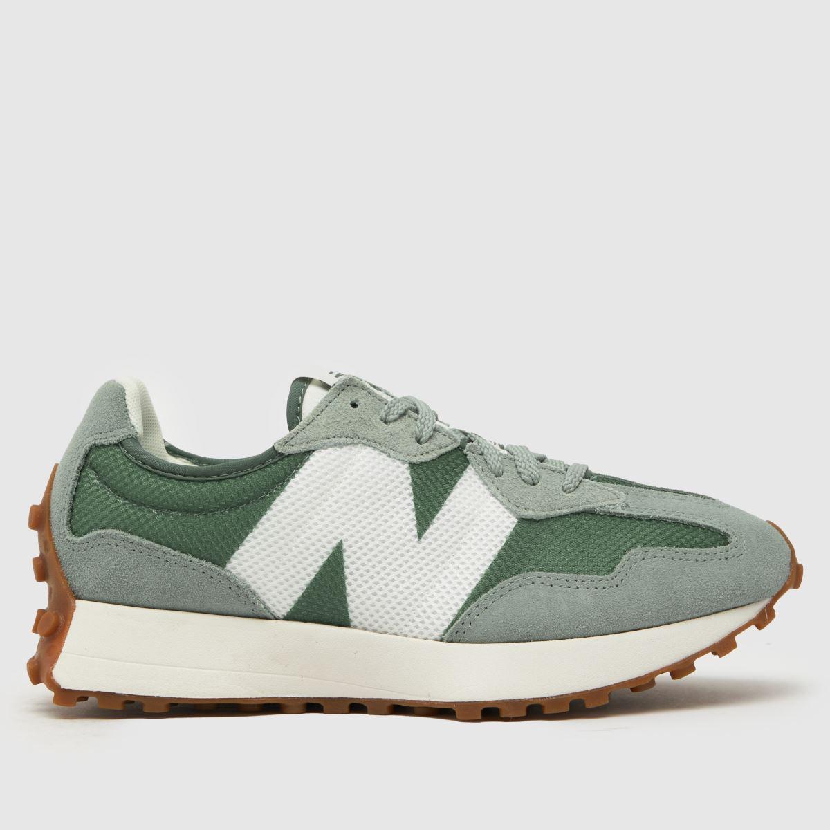 New Balance 327 Trainers In White & Green | Lyst UK