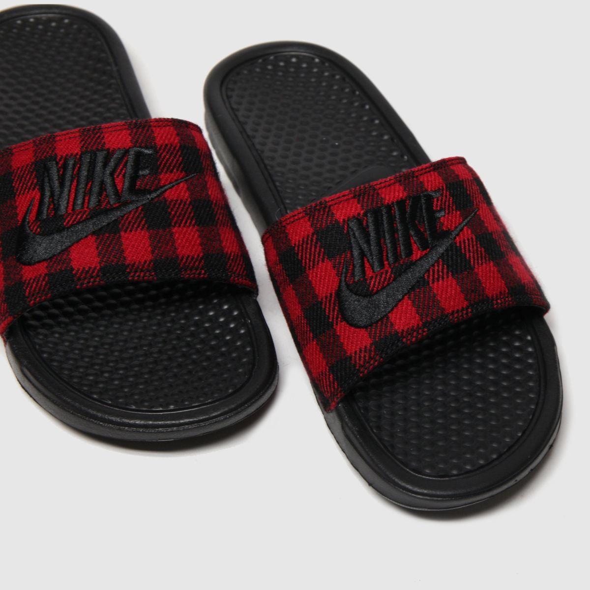 red nike slides for men