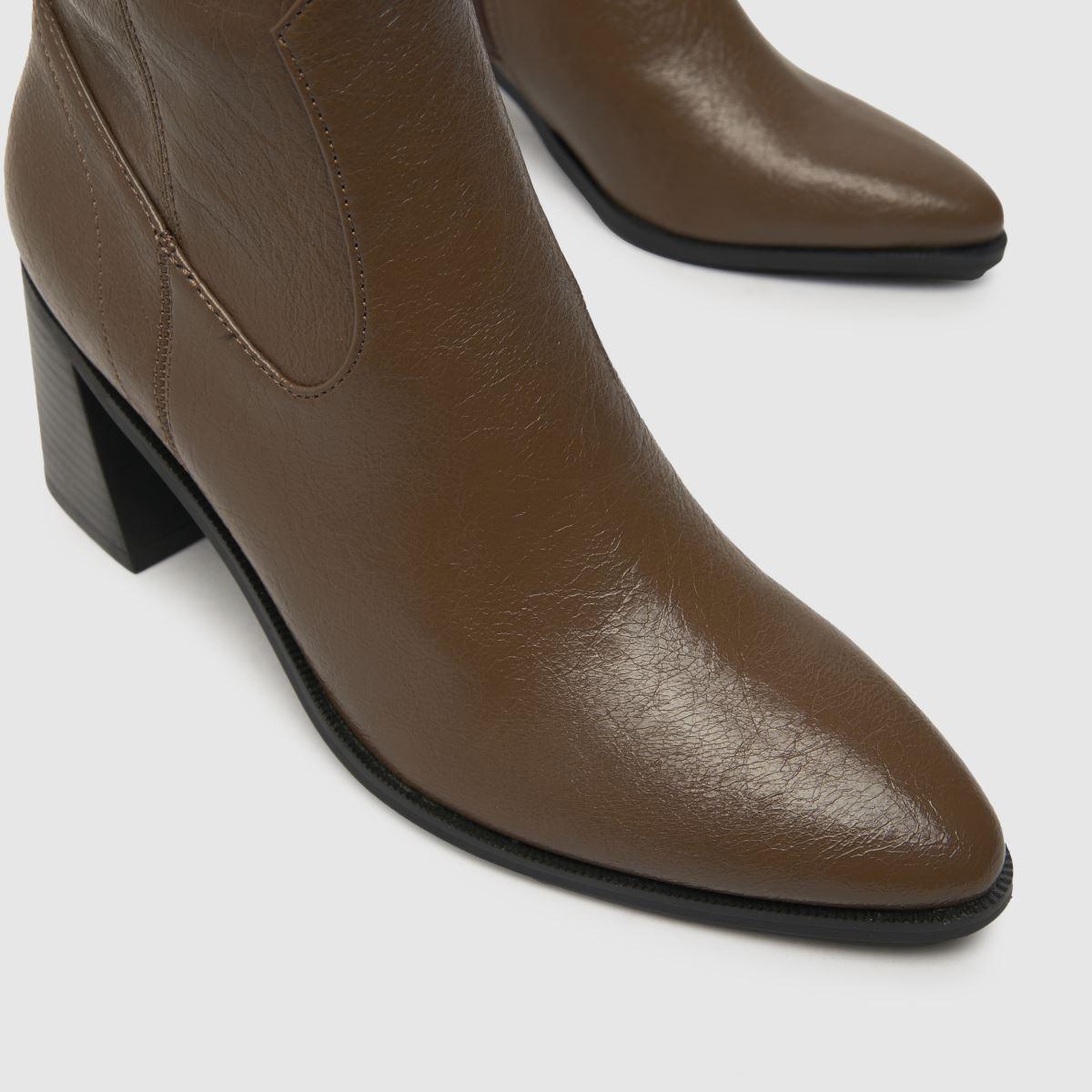 schuh Bronte Block Sock Boots in Brown Lyst UK