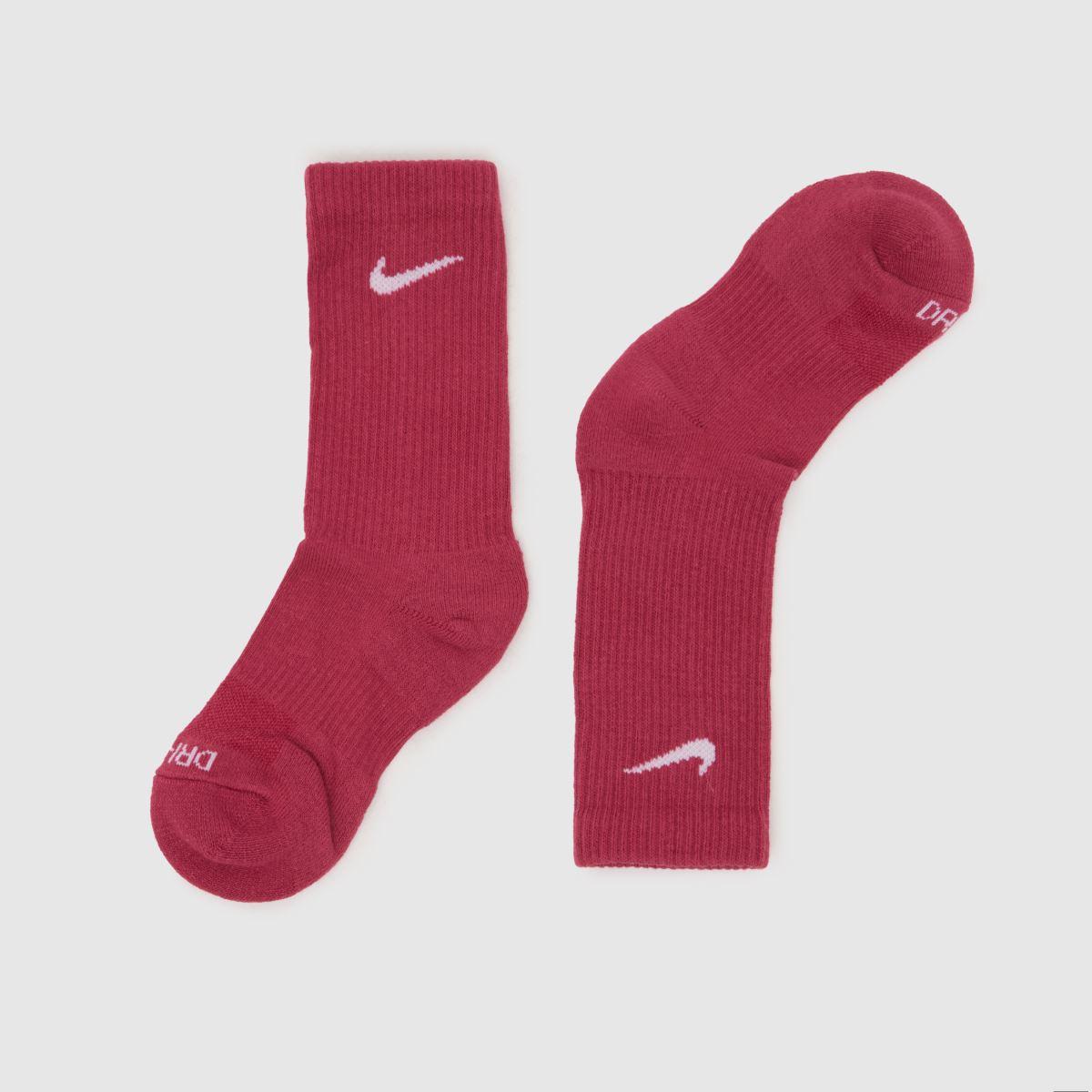 Nike Kids Everyday Crew Socks 3Pk in Pink Lyst UK