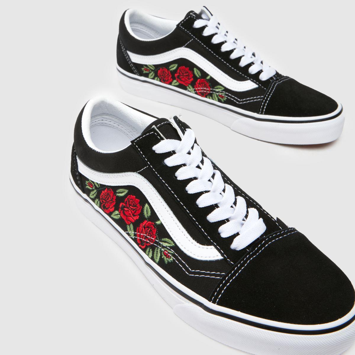 black rose old skool vans