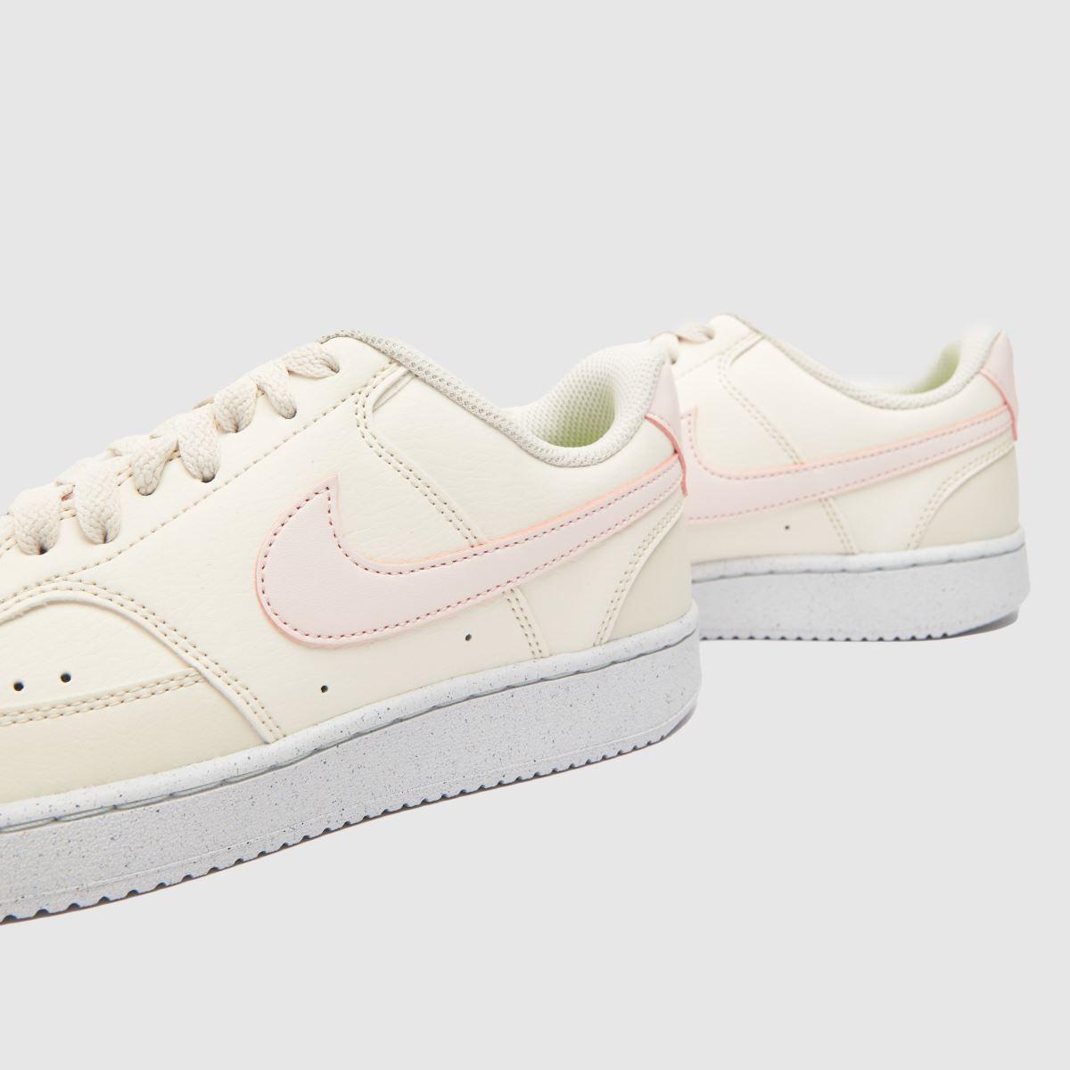 Nike White u0026 Pink Court Vision Low Next Nature Trainers | Lyst UK