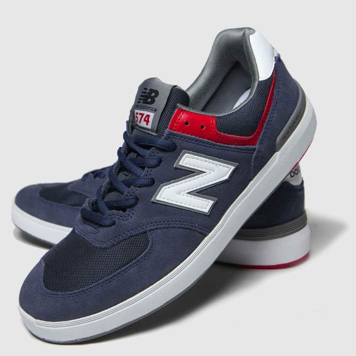 New Balance Suede Navy & White All Coasts 574 Trainers in Navy/White (Blue)  for Men - Lyst