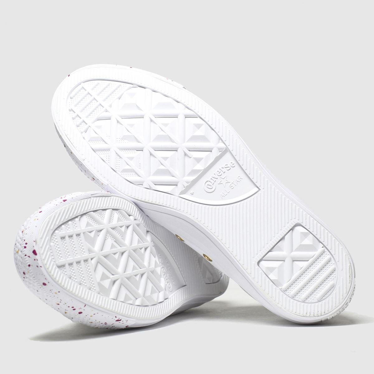 white & gold ox precious metal trainers