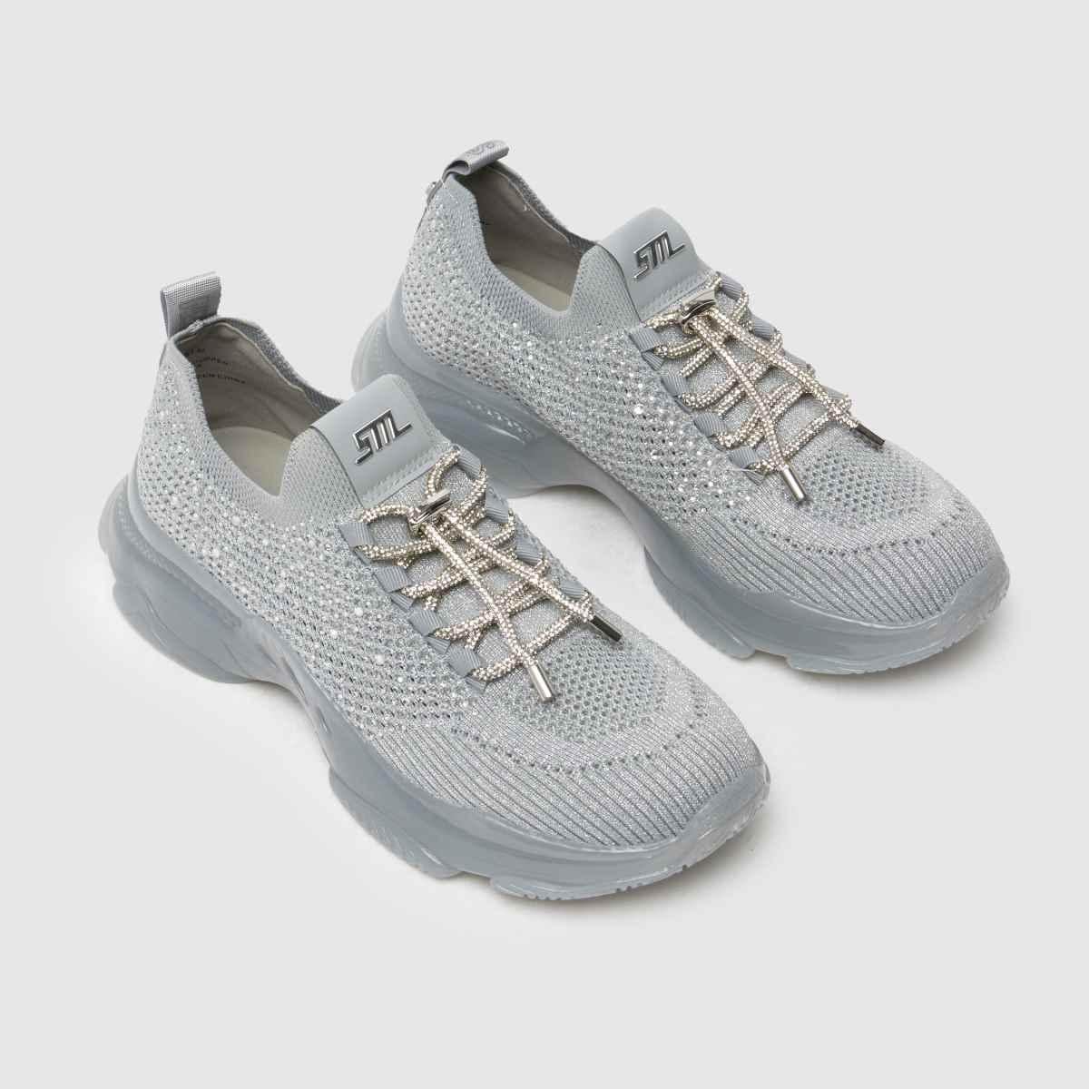 Silver Steve Madden Sneakers With Rhinestones STEVE MADDEN VANCE - Main Image