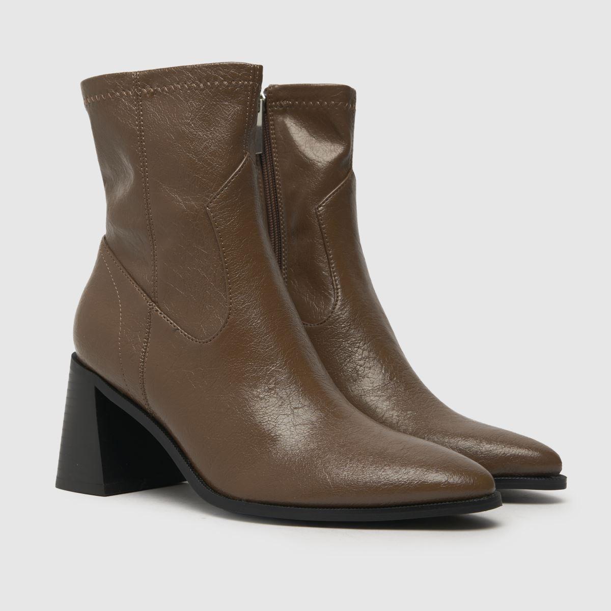 schuh Bronte Block Sock Boots in Brown Lyst UK