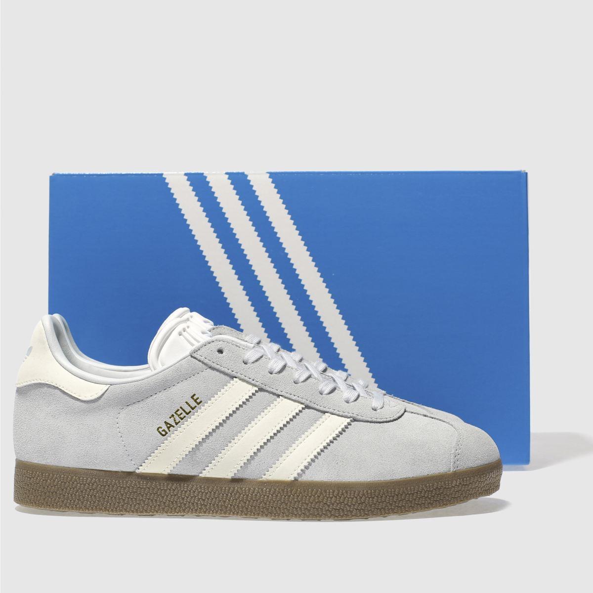 pale blue gazelle suede trainers