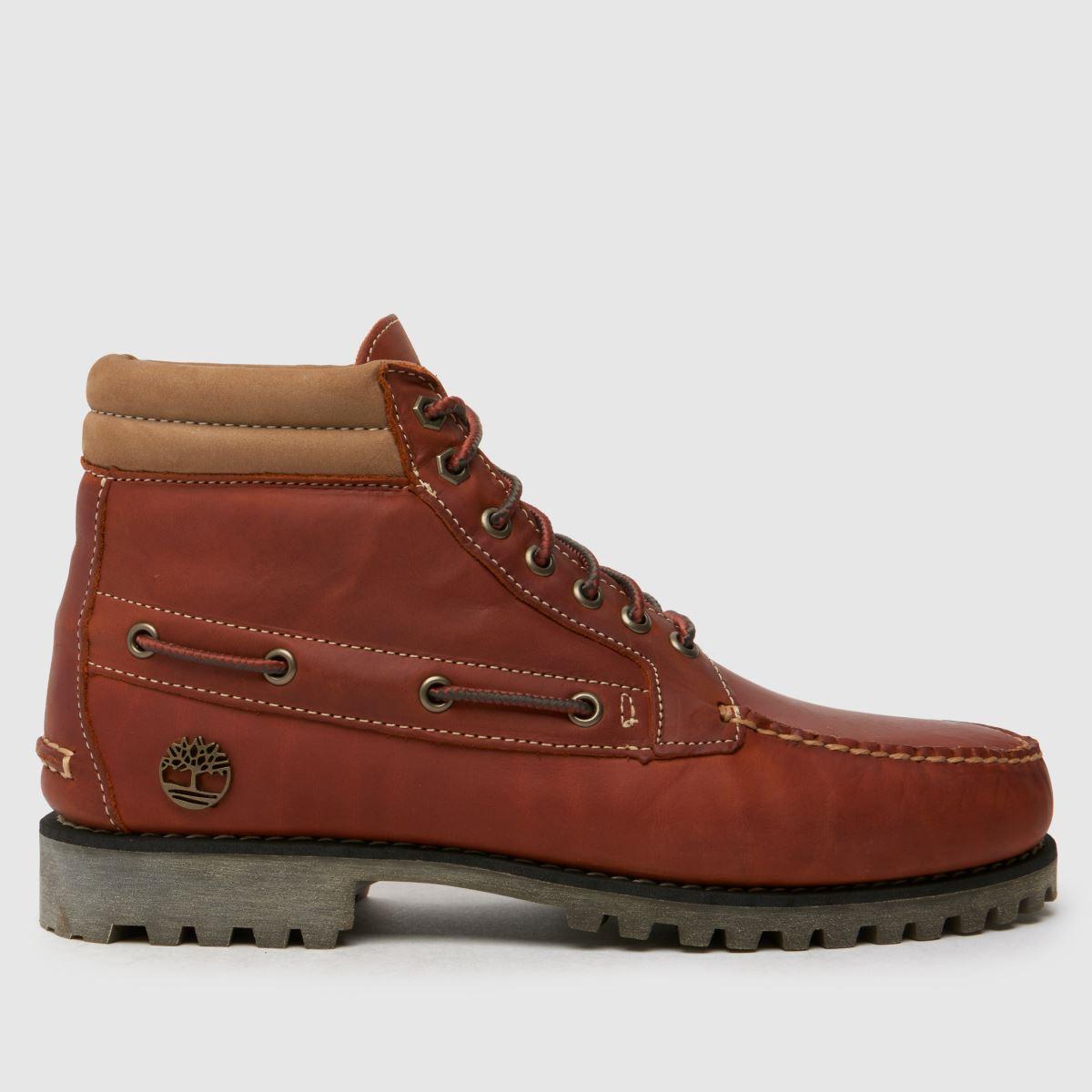 Timberland Authentic 7 Eye Lug Boots in Brown for Men | Lyst UK