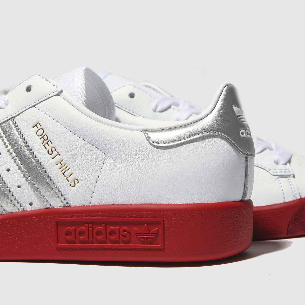 adidas forest hills white red