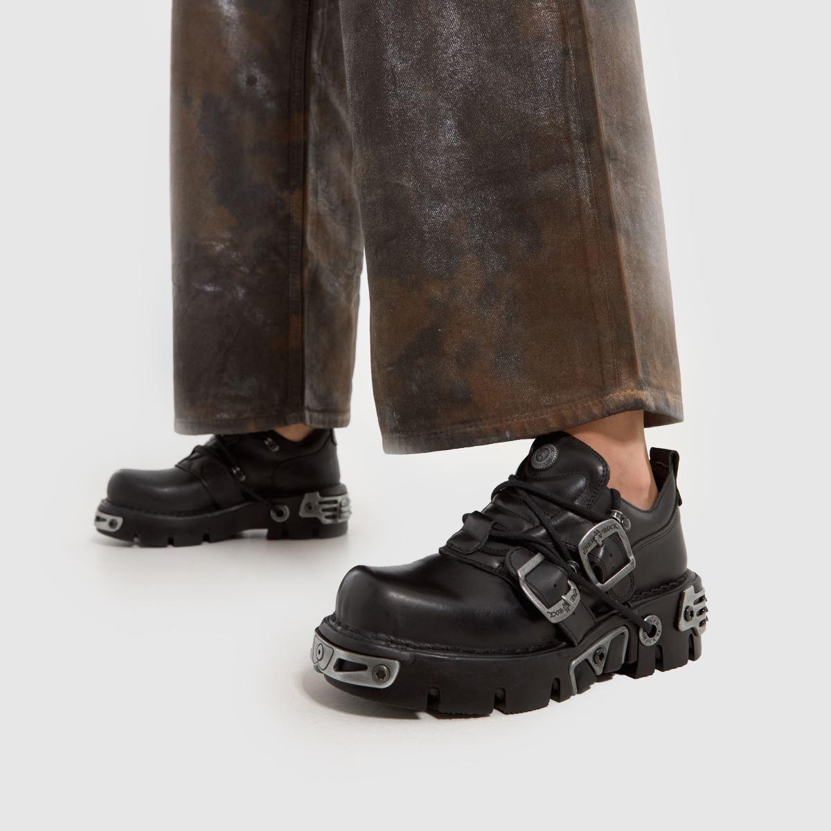 New Rock Reactor Flat Shoes in Black | Lyst UK