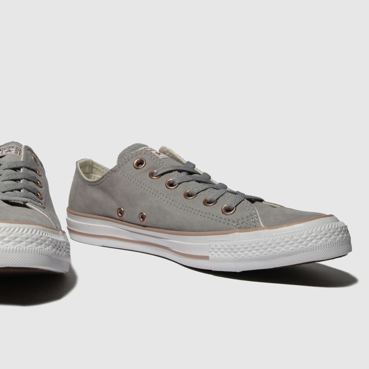 grey all star peached canvas ox trainers