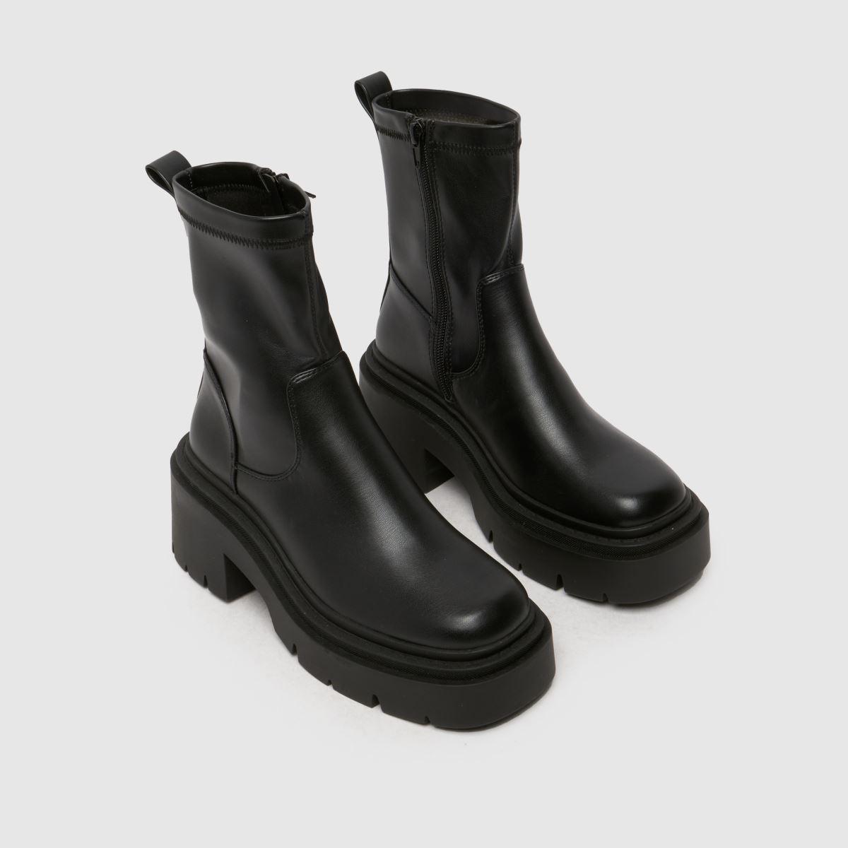 schuh Aleah Chunky Sock Boots in Black Lyst UK