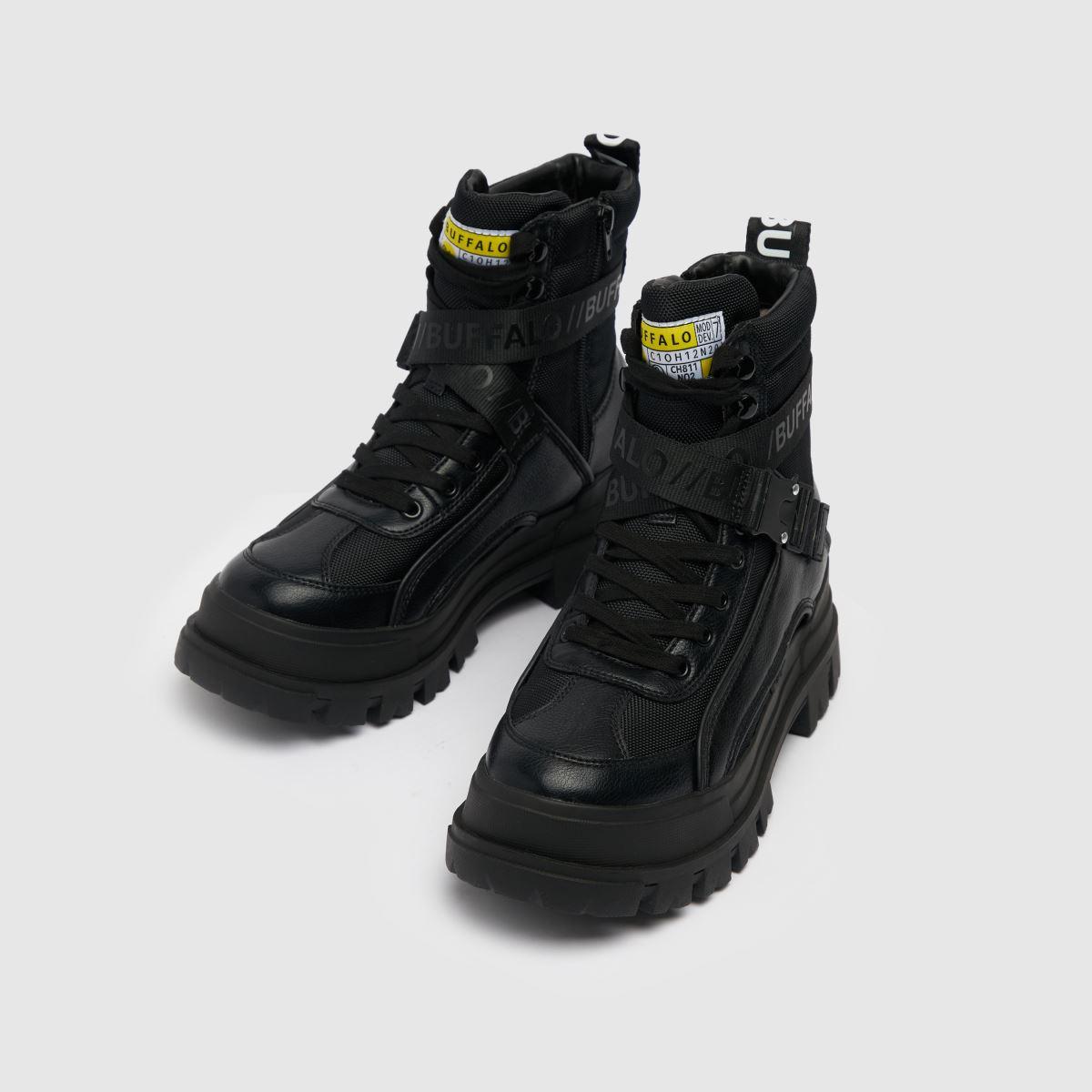 Buffalo Aspha Com Vegan Boots In in Black | Lyst UK