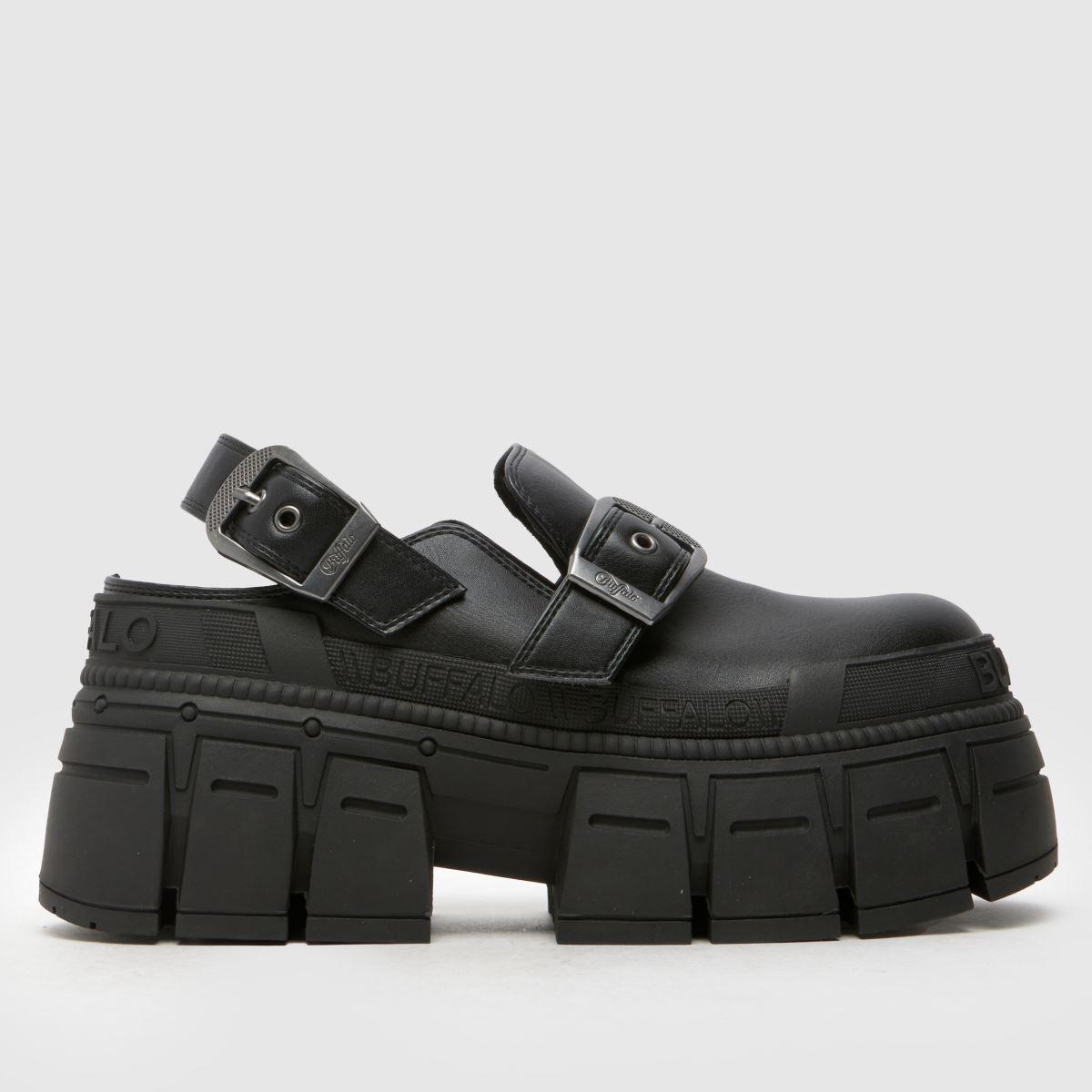 Buffalo London Gospher Clog Sandals in Black Lyst UK