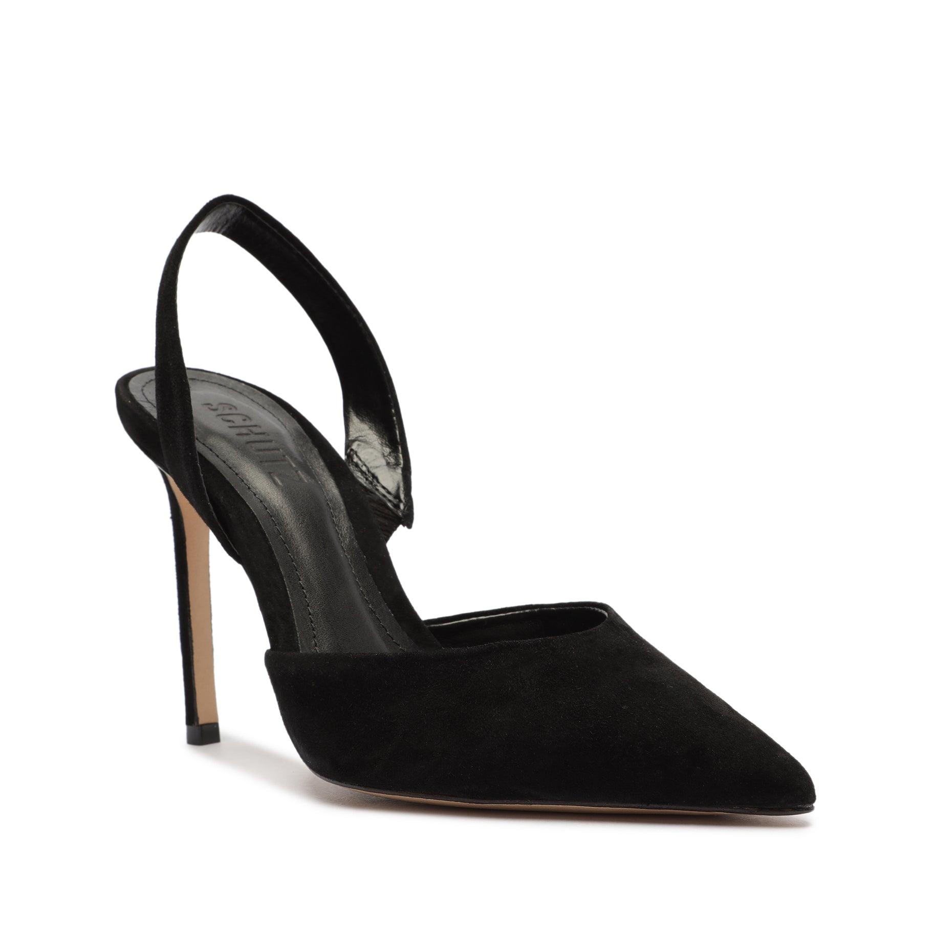 Black suede slingback hot sale heels