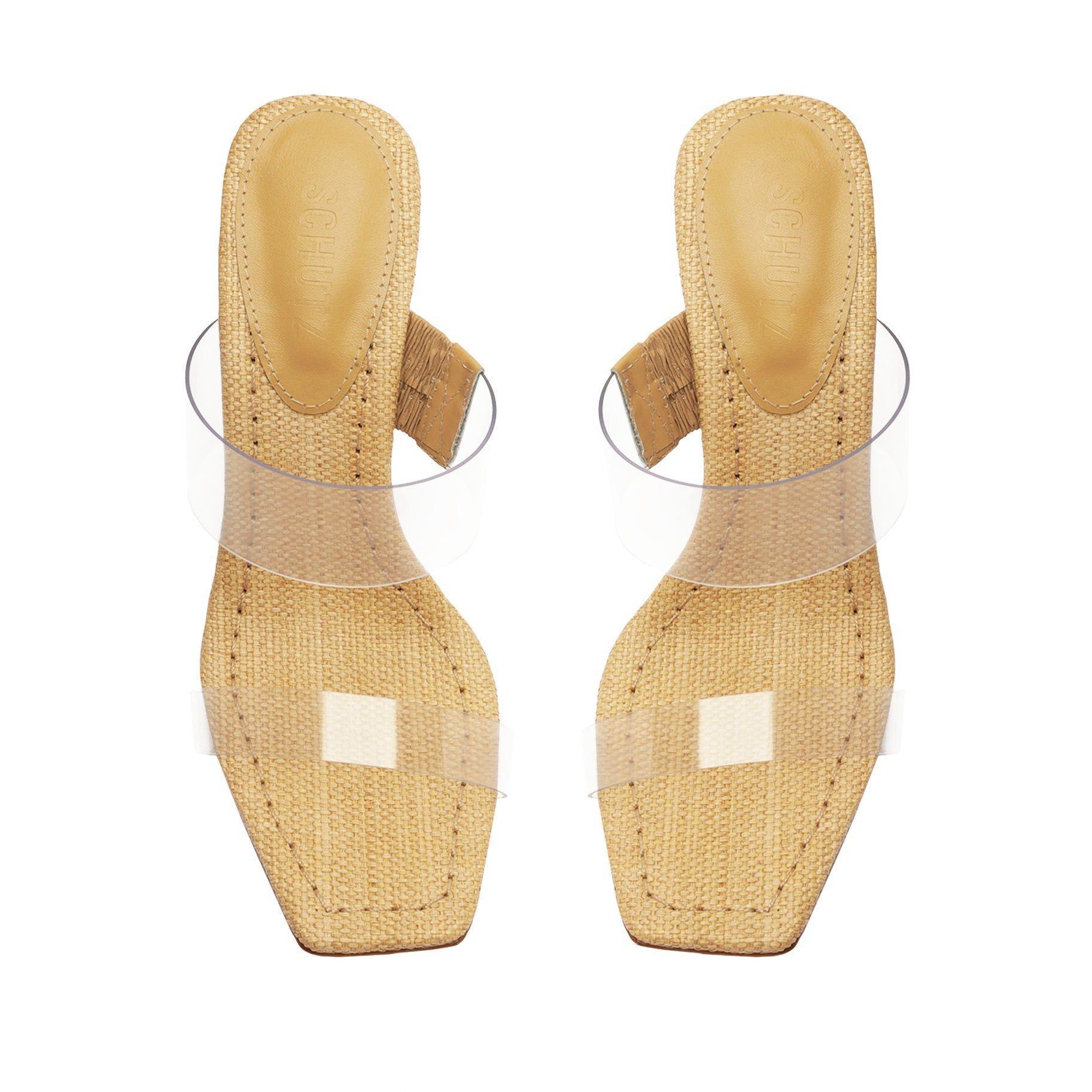 SCHUTZ SHOES Ariella Bamboo Leather Sandal in Metallic Lyst