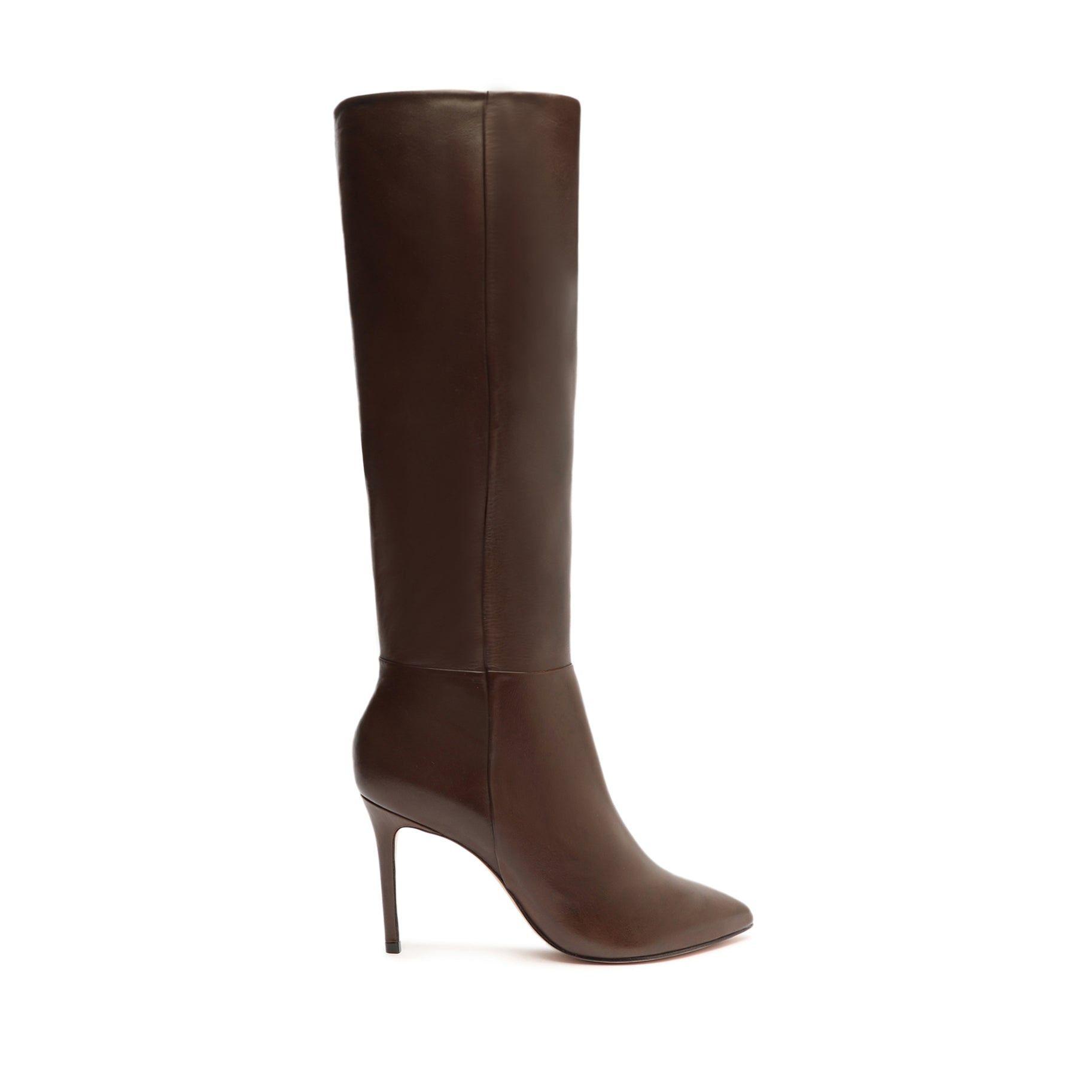 SCHUTZ SHOES Mikki Up Leather Boot in Brown | Lyst