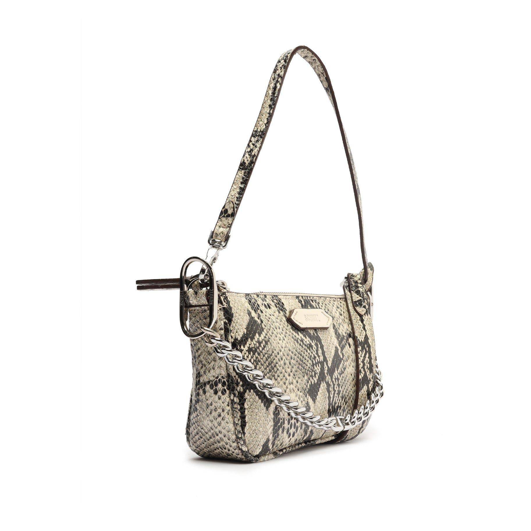 SCHUTZ SHOES Crossbody Emmy Snake-embossed Leather Handbag in Metallic |  Lyst