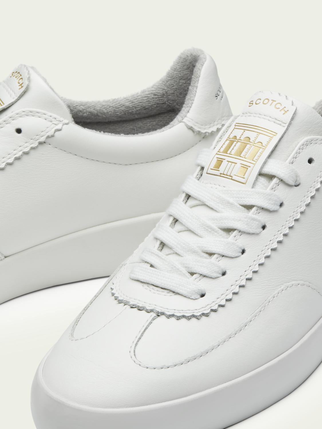 Scotch & Soda Leather Sneakers in White for Men | Lyst