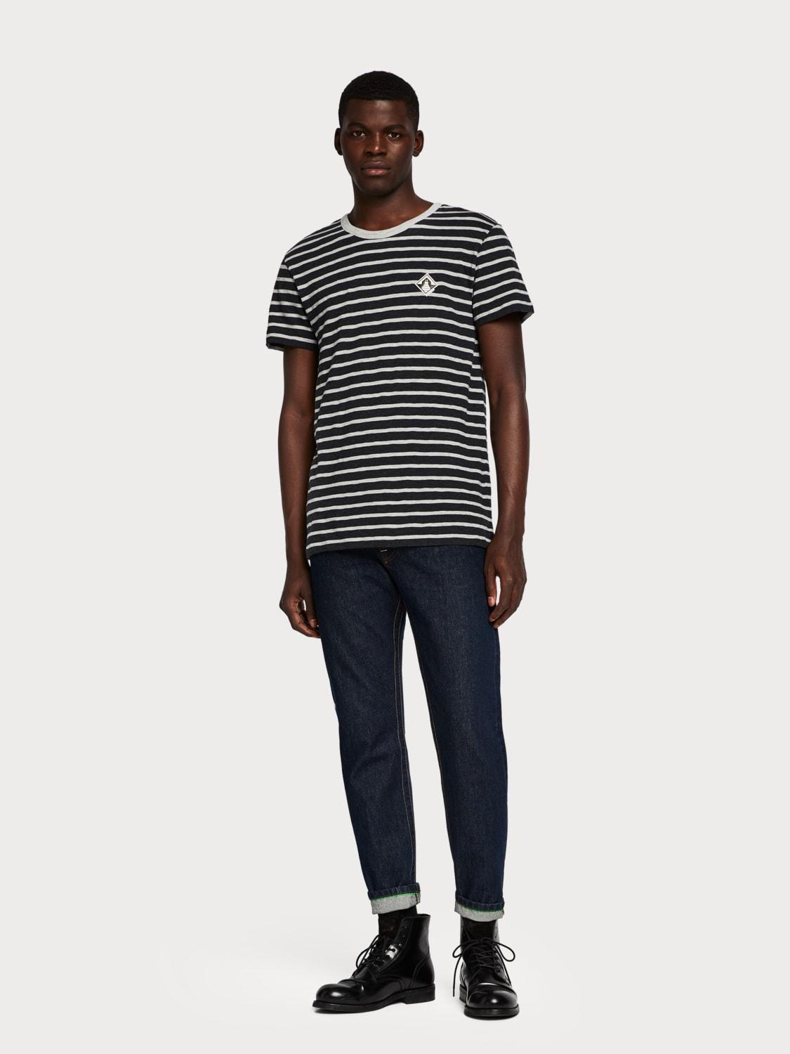 Scotch & Soda Cotton Striped T-shirt in Combo c (Black) for Men - Lyst