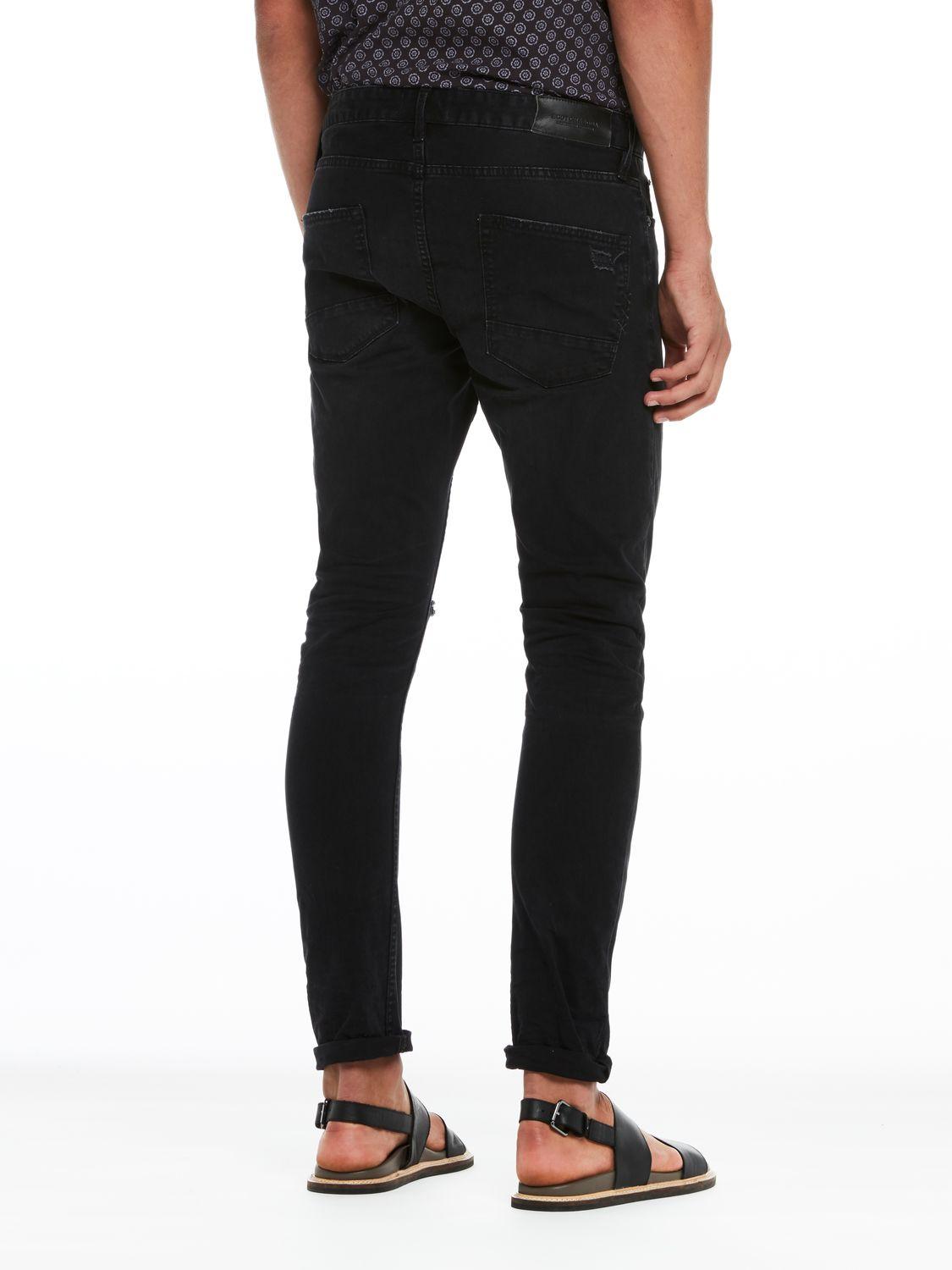 Scotch & Soda Denim Pike - Garment Dyed 5-pocket Pants Skinny Fit in Washed  Black (Black) for Men - Lyst