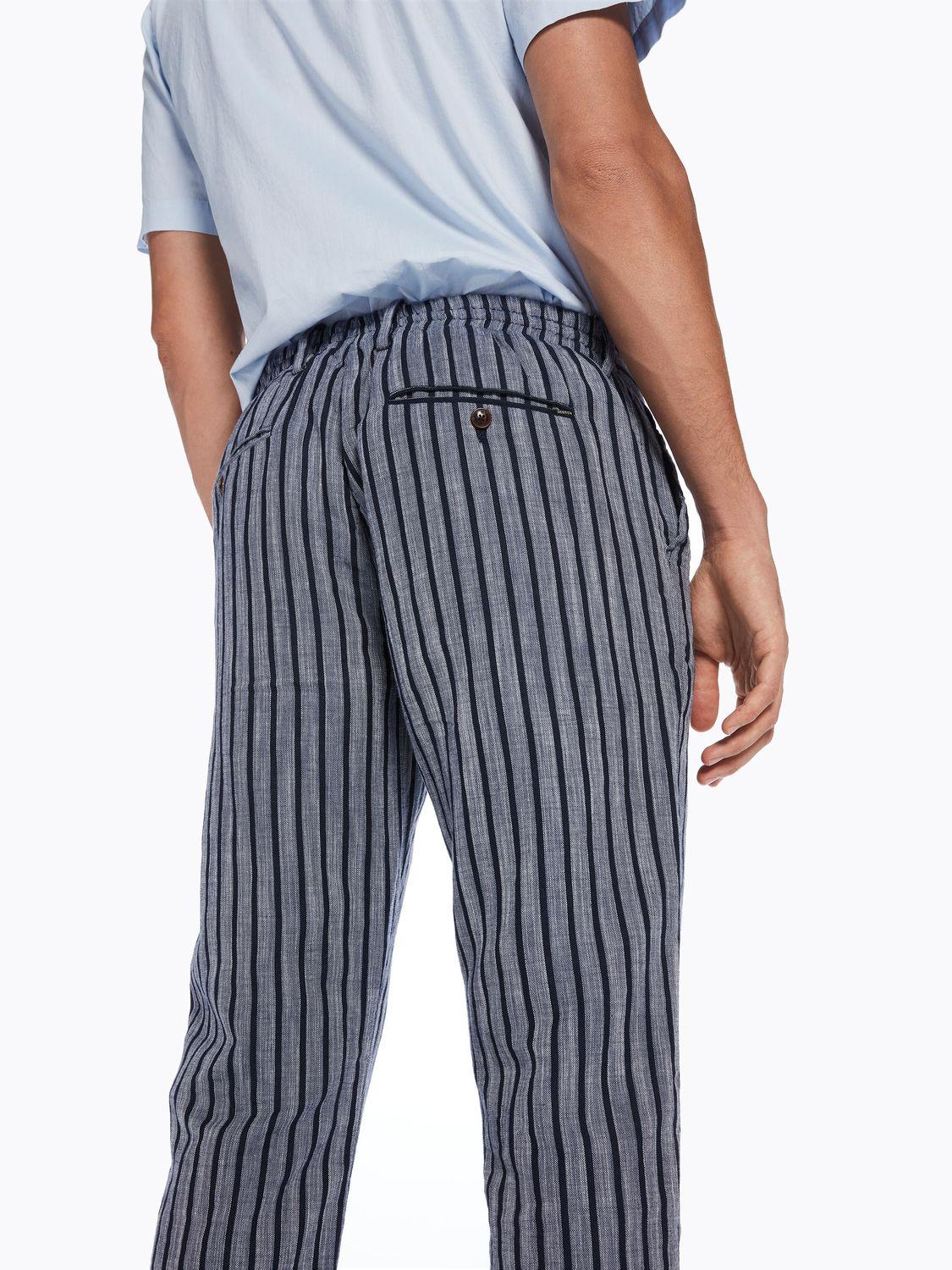 Cotton-linen Trousers Regular Straight 