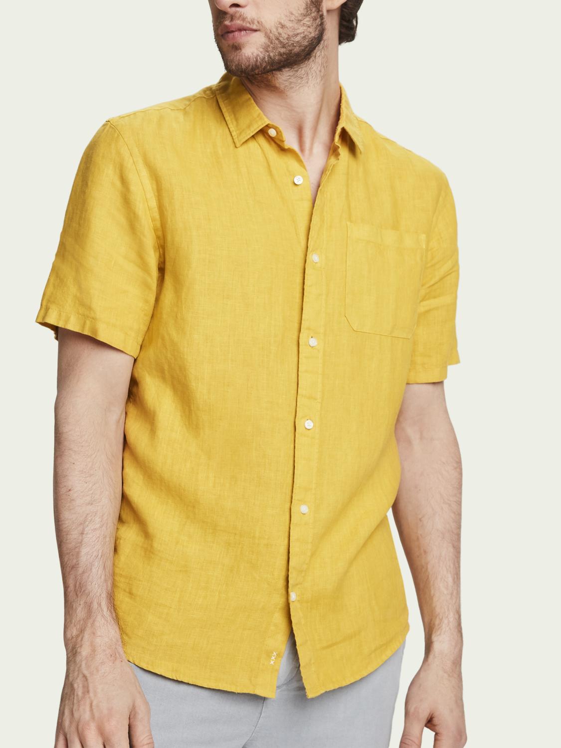 yellow half shirt