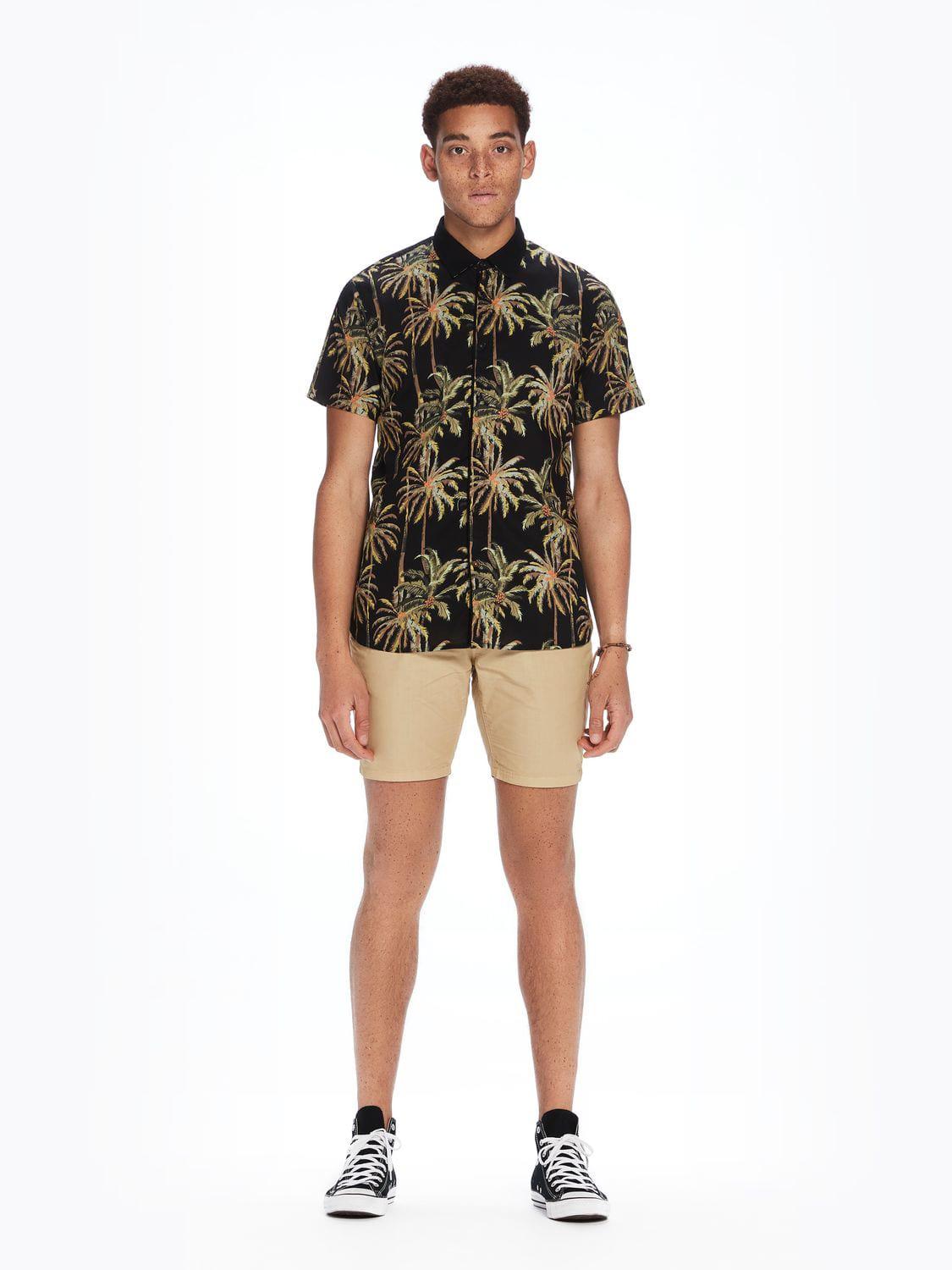 Scotch /& Soda Mens The Pool Side All-Over Printed Shirt with Contrast Collar