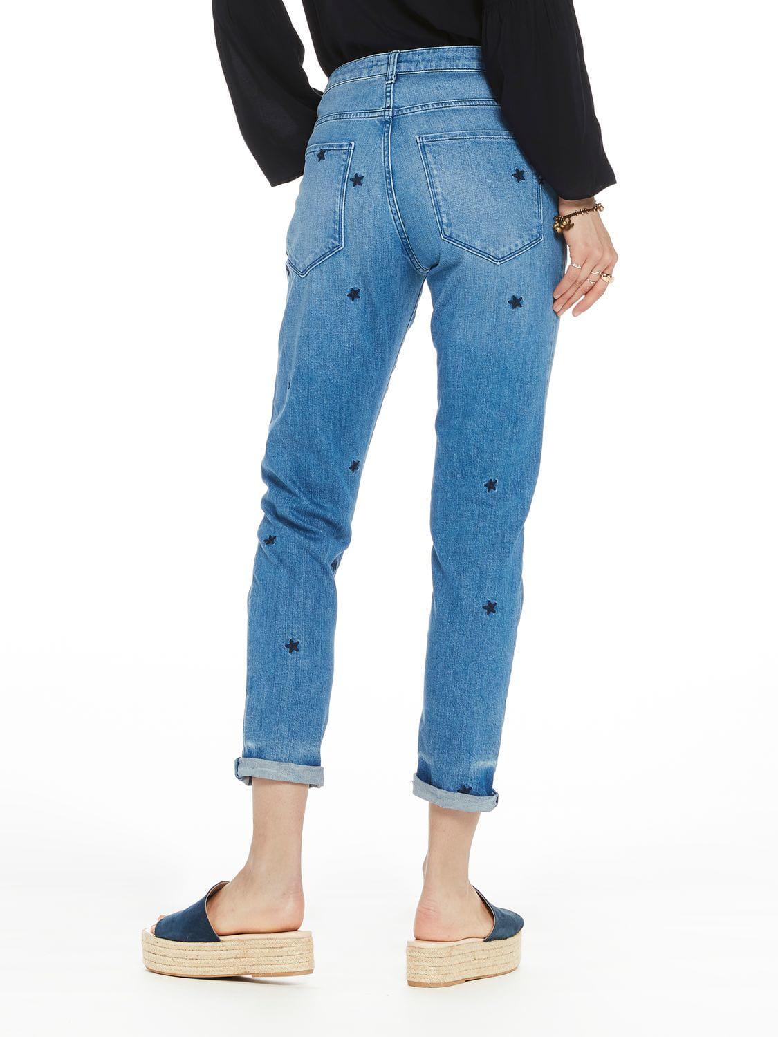 Scotch \u0026 Soda Denim Petit Ami - Indigo Star Slim Boyfriend Fit in Blue -  Lyst