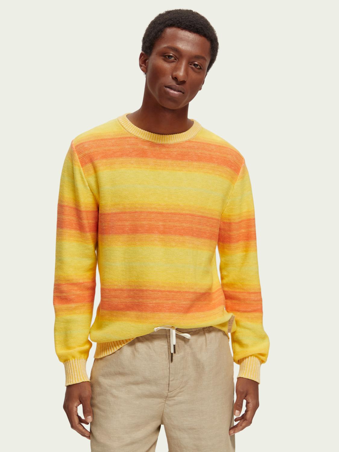 Scotch & Soda Gradient-striped Sweater in Yellow for Men | Lyst